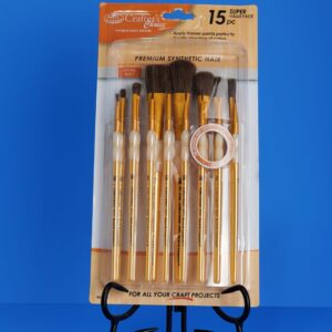 Art supplies 15 premium craft paint brushes