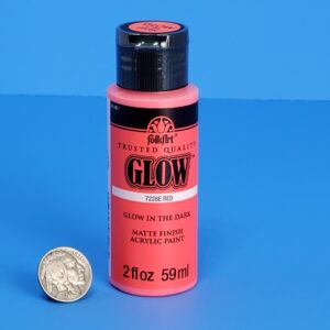 Art supplies glow in the dark paint 2OZ RED