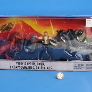 jurassic world mattel Kohl's Exclusive velociraptor, owen, 2 compsognathus, gallimimus