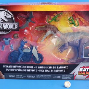 jurassic world mattel ultimate baryonyx breakout