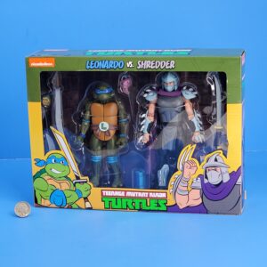 neca nickelodeon tmnt leonardo vs. shredder