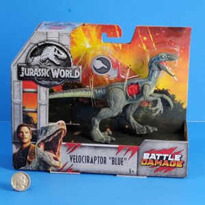 Jurassic World Battle Damage Mattel Velociraptor "Blue"