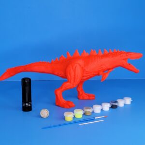 A OB TOYS 3D PRINTED MOSASAURUS REX UNPAINTED CUSTOM GLOW IN THE DARK PAINT KIT