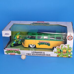JADA NICKELODEON TMNT LEONARDO & 1962 VOLKSWAGEN BUS