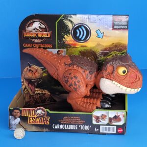 MATTEL JURASSIC WORLD DINO ESCAPE CAMP CRETACEOUS CARNOTAURUS 'TORO'