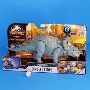MATTEL JURASSIC WORLD PRIMAL ATTACK CAMP CRETACEOUS SINOCERATOPS