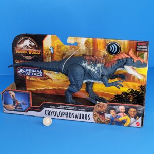 MATTEL JURASSIC WORLD PRIMAL ATTACK CAMP CRETACEOUS CRYOLOPHOSAURUS