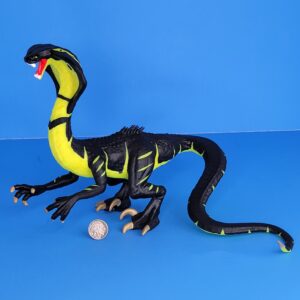 A OB TOYS 3D PRINTED COBRA RAPTOR PAINTED CUSTOM GLOW IN THE DARK