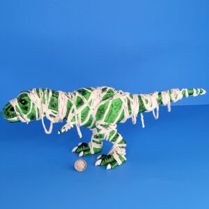 A OB TOYS 3D PRINTED MUMMY T-REX PAINTED CUSTOM GLOW IN THE DARK