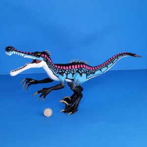 A OB TOYS 3D PRINTED SARCO RAPTOR PAINTED CUSTOM GLOW IN THE DARK