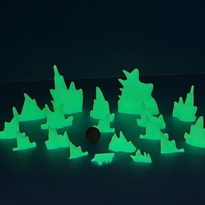 A ob toys 3d printed glow in the dark large non-sharp godzilla spikes 24 qty