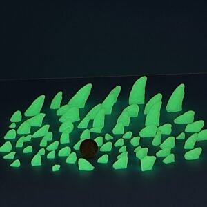 A OB Toys 3d Printed Glow In The Dark various sized non-sharp Spikes 65 qty