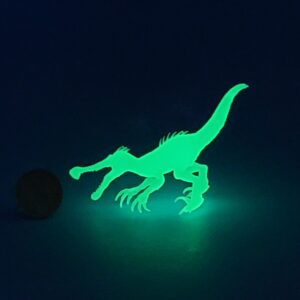 A OB TOYS 3D PRINTED MINI RESIN SARCO RAPTOR UNPAINTED GLOW IN THE DARK CUSTOM